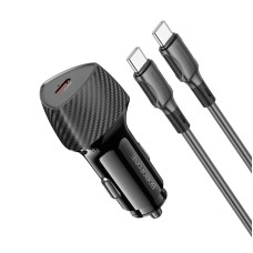 Автомобільний зарядний пристрій BOROFONE BZ31B Solid single-port Type-C Set 3A 30W Black