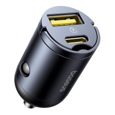 Автомобільний зарядний пристрій Baseus Tiny Star Mini Car Charger (U+C) 30W Black C00035001121-02