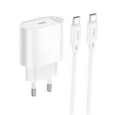 Мережевий зарядний пристрій HOCO C109A Fighter single port charger Type-C cable 20W White