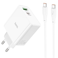 Мережевий зарядний пристрій HOCO C113A Awesome Type-C cable 65W White