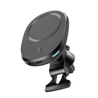 Автомобільний тримач із бездротовою зарядкою Rock W39 Black