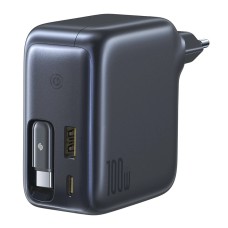 Мережевий зарядний пристрій Baseus EnerCore CJ11 Fast Charger with Retractable Cable 2C+U 100W Black E0120M00