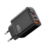 Мережевий зарядний пристрій WIWU Wi-G011 Firefly GaN Fast Charger 45W Black