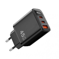 Мережевий зарядний пристрій WIWU Wi-G011 Firefly GaN Fast Charger 45W Black