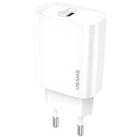 Мережевий зарядний пристрій USAMS T39 US-CC131 Single Port PD Fast Charger 20W White