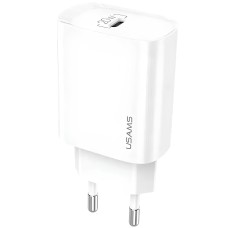 Мережевий зарядний пристрій USAMS T39 US-CC131 Single Port PD Fast Charger 20W White