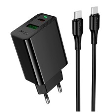 Мережевий зарядний пристрій HOCO CS95A Leader charger Type-C cable 30W Black
