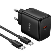 Мережевий зарядний пристрій HOCO N83 Profit single port Type-C cable 60W Black