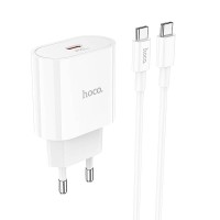 Мережевий зарядний пристрій HOCO C94A Metro single port charger Type-C cable 20W White