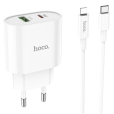 Мережевий зарядний пристрій HOCO C95A Lineal Charger Lightning cable 20W White