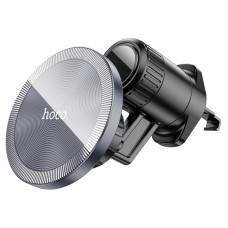 Автомобільний тримач із бездротовою зарядкою Hoco H23 Alma metal ring magnetic car holder (air outlet) Black