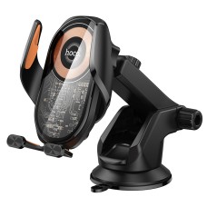 Автомобільний тримач із бездротовою зарядкою Hoco HW34 whale 3-axis linkage wireless 15W Black