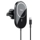 Автомобільний тримач із бездротовою зарядкою Hoco CA90 Powerful magnetic wireless charging 15W Black