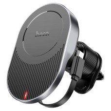 Автомобільний тримач із бездротовою зарядкою Hoco HW12 Guardian magnetic (air outlet) 15W Black
