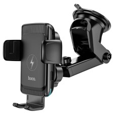 Автомобільний тримач із бездротовою зарядкою Hoco S35 2in1 Smart alignment wireless charging 15W Black