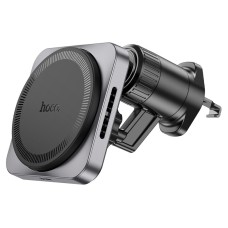 Автомобільний тримач із бездротовою зарядкою Hoco HW15 Speed Magnetic (Air Outlet) Metal Gray