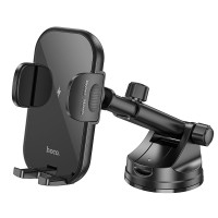 Автомобільний тримач із бездротовою зарядкою Hoco HW5 Journey wireless fast charging (center console) Black