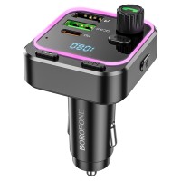FM - трансмітер Borofone BC53 Highway car BT FM transmitter Black
