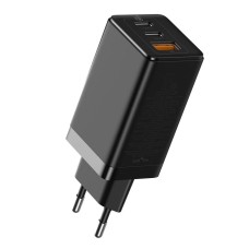 Мережевий зарядний пристрій Baseus GaN2 Pro Quick Charger 2C+U Type-C cable 65W Black CCGAN2P-B01