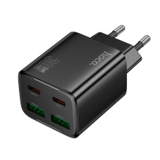Мережевий зарядний пристрій HOCO N56 Fundador four-port charger 30W Black