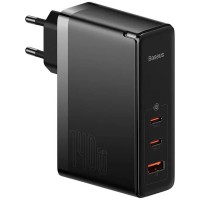 Мережевий зарядний пристрій Baseus GaN5 Pro Fast Charger 2C+U Type-C cable 140W Black CCGP100201