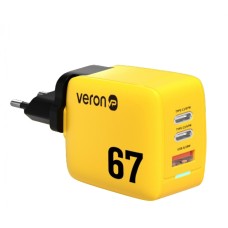Мережевий зарядний пристрій Veron TC-67 GaN 67W Yellow