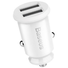 Автомобільний зарядний пристрій Baseus Grain Mini Dual USB Smart Car Charger 3.1A White CCALL-ML02