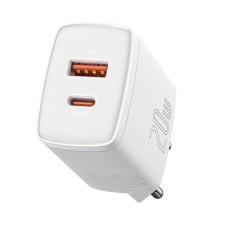 Мережевий зарядний пристрій Baseus Compact Quick Charger U+C 20W EU White CCXJ-B02