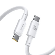 Кабель Baseus New Braided Type-C to Type-C 100W 5A 1m White E0426V01