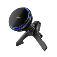 Автомобільний тримач із бездротовою зарядкою WiWU CH317 360 degree rotation magnetic Black
