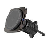 Автомобільний тримач із бездротовою зарядкою Wiwu CH-318 Magneto Wireless Charger 15W Black
