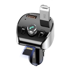 FM - трансмітер JOYROOM JR-CL02 with Bluetooth FM Shadow Series Wireless Black