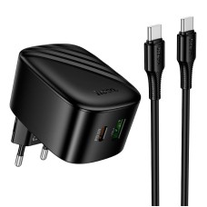 Мережевий зарядний пристрій HOCO CS101A folding charger Type-C cable 20W Black
