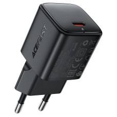 Мережевий зарядний пристрій ACEFAST A118 PD mini GaN USB-C fast charger 30W Black