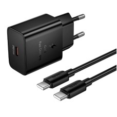 Мережевий зарядний пристрій HOCO N76 Star single port Type-c Cable 25W Black