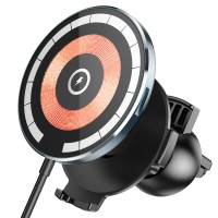 Автомобільний тримач із бездротовою зарядкою Hoco CW42 Discovery Edition multipurpose magnetic Black