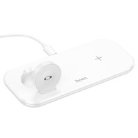 Беспровідний зарядний пристрій HOCO CW65 North 3-in-1 Wireless Fast Charger 15W White