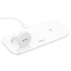 Беспровідний зарядний пристрій HOCO CW65 North 3-in-1 Wireless Fast Charger 15W White