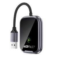 Автомобільний бездротовий адаптер Carplay/Android Auto ACEFAST QC1 Wireless Adapter for Car Grey