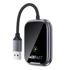 Автомобільний бездротовий адаптер Carplay/Android Auto ACEFAST QC1 Wireless Adapter for Car Grey