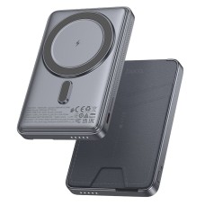 Повербанк портативний акумулятор Power bank Hoco Q46 MagSafe Title magnetic PD 20W 5000 mAh Grey