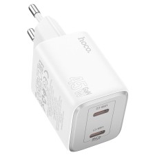Мережевий зарядний пристрій Hoco N42 Elogiado dual-port charger 45W White