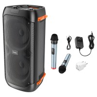 Портативна колонка система караоке Bluetooth Hoco BS53 з 2-ма мікрофонами 40W Black