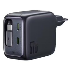 Мережевий зарядний пристрій Baseus EnerCore CJ11 Fast Charger Retractable Cable 3C 67W Black E0121E00