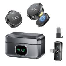 Бездротовий мікрофон XO MC12 Smart Charging Case and Lightning Type-C 2 мікрофона Black