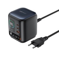 Подовжувач мережі фільтр ACEFAST Z10 GaN desktop charger with telescopic cable 3A 100W Black