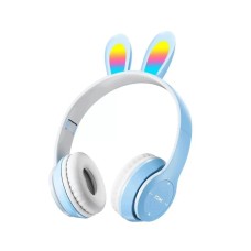 Бездротові Bluetooth навушники CH UK B12 Rabbit Ear BT 5.0 Light Blue