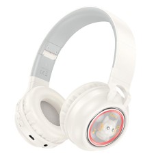 Бездротові Bluetooth навушники HOCO W50 Cute fun headphones BT 5.3 Milky White