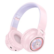 Бездротові Bluetooth навушники HOCO W50 Cute fun headphones BT 5.3 Pink