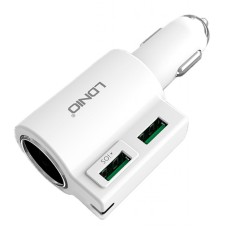 Автомобільний зарядний пристрій розгалужувач Ldnio CM10 2USB 4.2A White